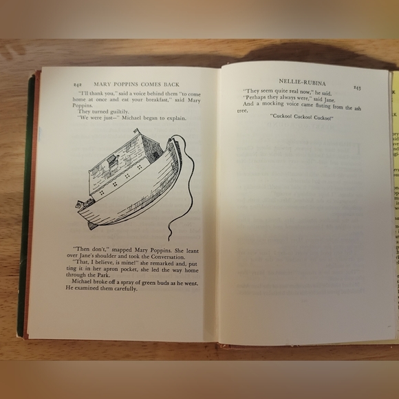 Vintage Mary Poppins Comes Back by PL Travers 1963 Edition HC & Dust Jacket - Picture 9 of 16